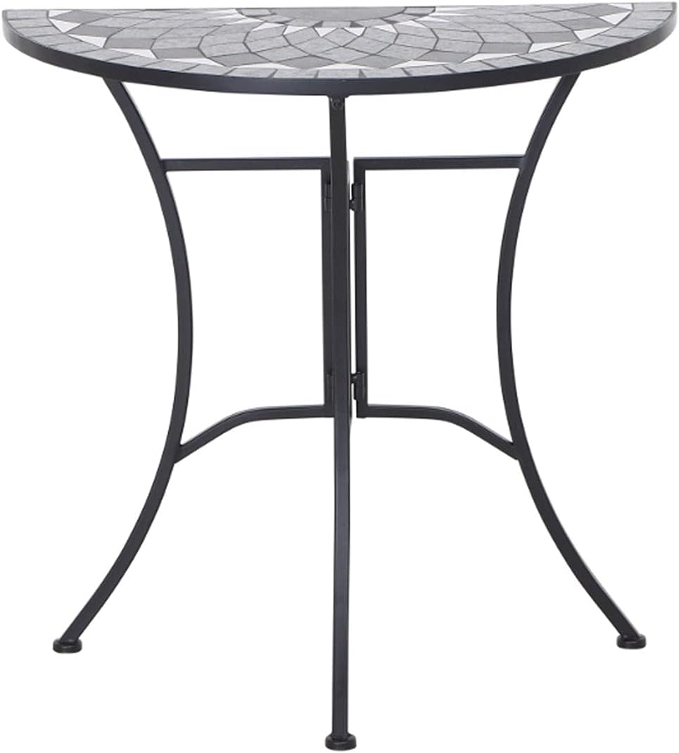 Siena Garden Como tafel, matzwart/donkergrijs