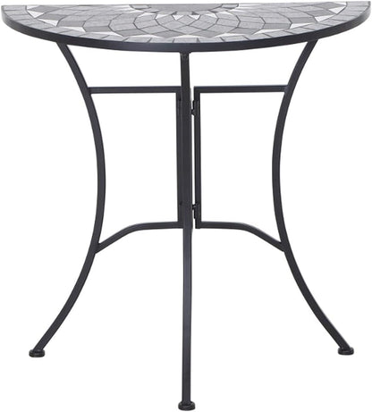 Siena Garden Como tafel, matzwart/donkergrijs