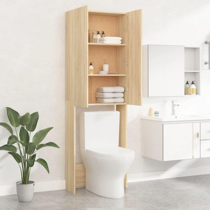 vidaXL Washing Machine Cabinet 64x25.5x190 cm Sonoma Oak Color