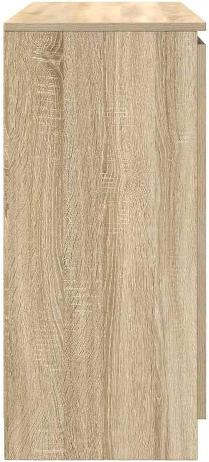 Sideboard – Opbergmeubel – Dressoirkast – Hal kast – Buffetkast – Rook Eiken – Duurzaam Bewerk Hout – Compact Formaat 100,5x35x76 cm