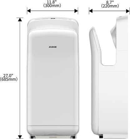 AIKE 2005H handdroger, Commerciële Elektrische Handdroger, met HEPA-filter, Super Krachtig, 7-10 Seconden om te drogen, 1750-2050W