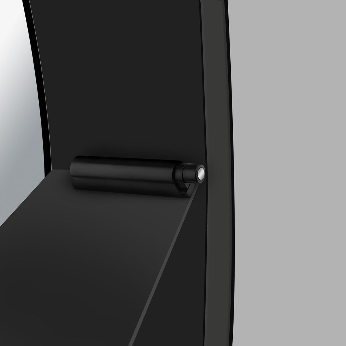 Talos Spiegelkast met verwisselbare verlichting Black Nova Ø60 cm zwart - Spiegelkast badkamer met 2 legplanken - aluminium - achterwand gespiegeld