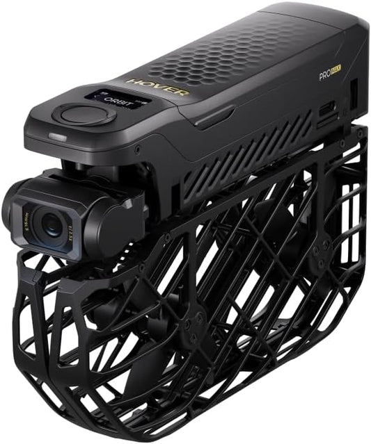 HOVERAir X1 PROMAX Action Cam 8K, drone met camera met meer dan 10 volledige automatische vluchtmodi, 42 km/u volgssnelheid, Vlieg overal met OmniTerrain, achterste botsingsdetectie (Basiscombo)