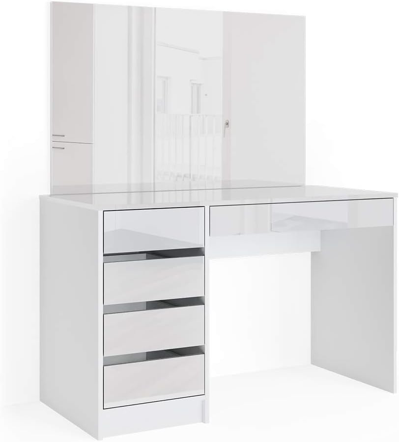 Vicco Dressing table "Sherry", White, 120 cm - QUORE