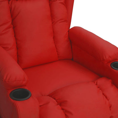 Relaxfauteuil – Relaxstoel – Elektrische Stoel – TV-Stoel – Ligstoel – Kunstleer – Elektrische Ligfunctie – Wijnrood