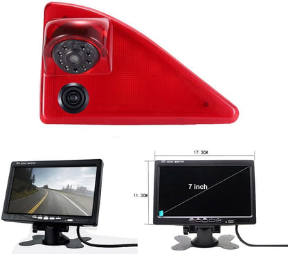 HD Auto Transporter Parking Remlicht Omkeren Achteruitrijcamera Backup Dual-Lens Camera met Hoek Verstelbare Vervanging voor Opel/Vauxhall Movano/Renault Master/Nissan NV400 (Camera +7 ''Monitor)