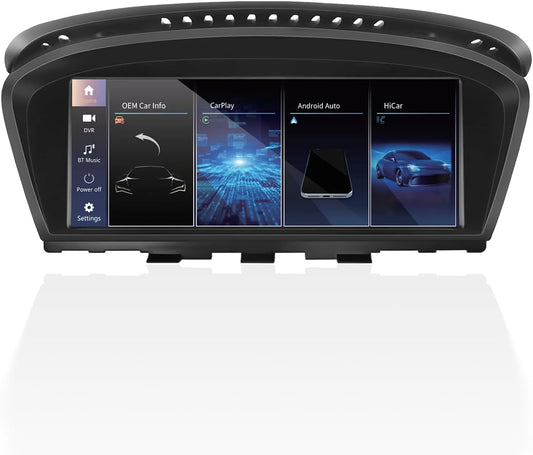 8,8 inch autoradio Linux touchscreen met Android Auto CarPlay voor BMW 3-serie E90/E91/E92/E93 & 5-serie E60/E61 (2008-2013 CIC System iDrive 3.0), originele display-upgrade
