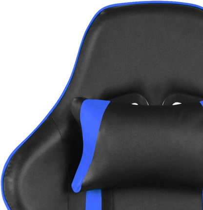 Gamingstoel – Bureaustoel – Gamestoel – Draaistoel – Comfortstoel – Blauw – Ergonomisch Met Voetensteun – Verstelbare Rugleuning