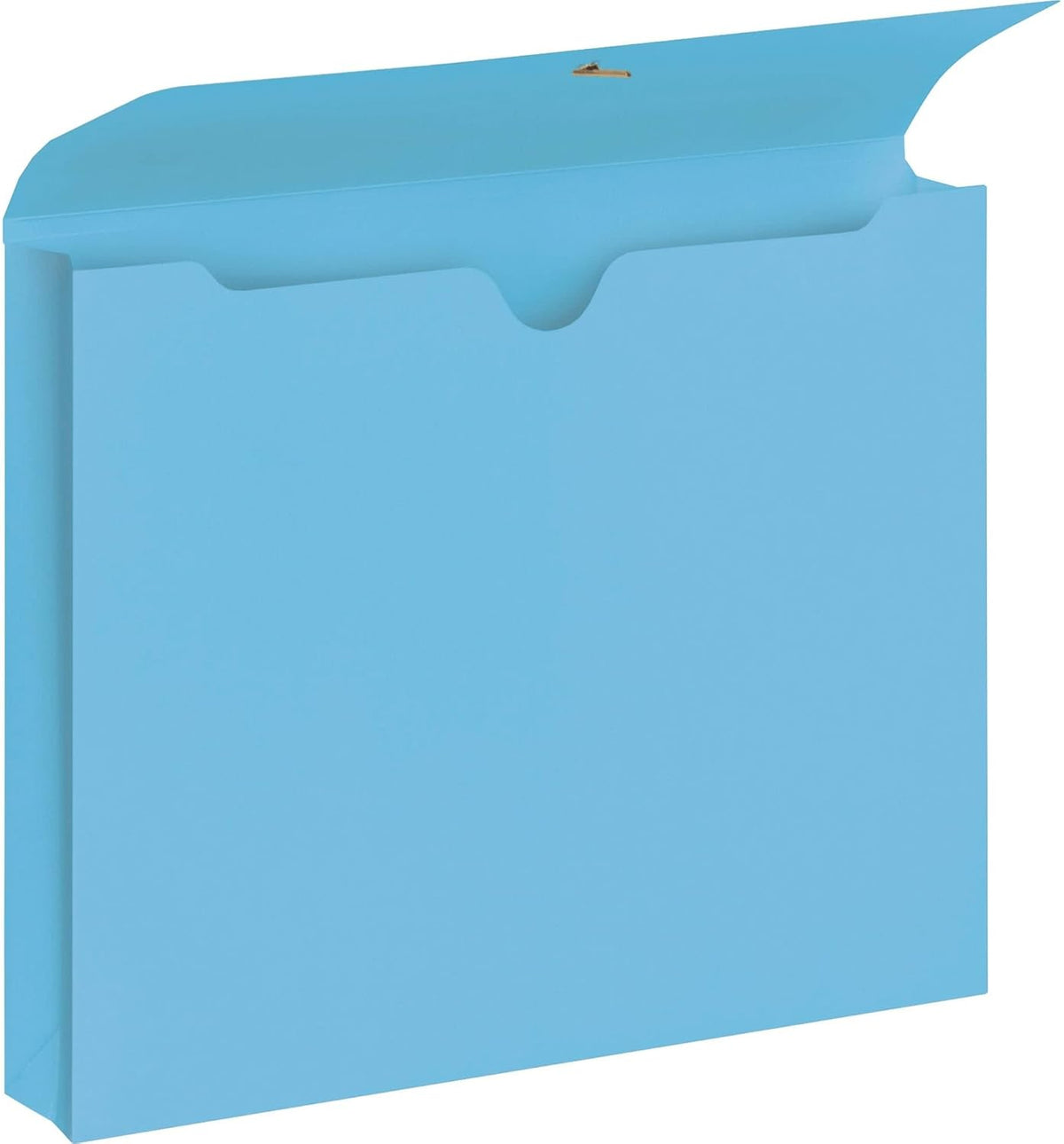 Smead Gekleurde uitbreidende File Wallet met flap en koordsluiting, 2 inch uitbreiding, lettergrootte, blauw, 10 per doos (77203)