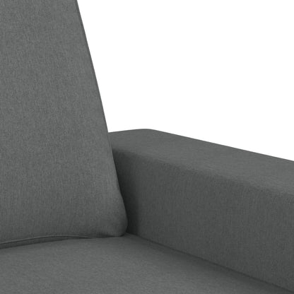 Fauteuil met kruk donkergrijs 60 cm stof beklede stoel relaxstoel comfortabel ontspannen modern design robuust frame