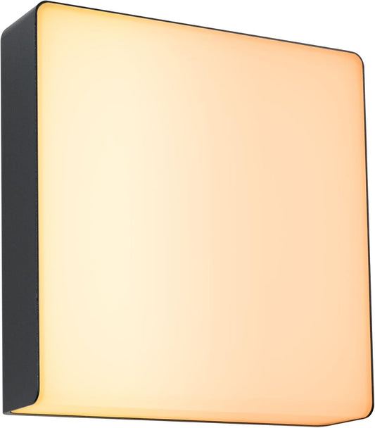 Paulmann 94842 LED-buitenwandarmatuur Smart Home Zigbee Azalena bewegingsmelder IP44 250x97 mm Tunable Warm 8,5 W 700 lm antraciet buitenverlichting