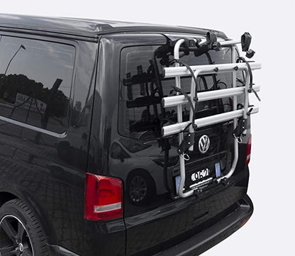 MENABO 38306878 Bicycle Carrier for Tailgate, Silver/Black, One Size - QUORE
