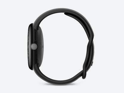 Google Pixel Watch 4 (45 mm) - Android-smartwatch met koepelvormig display, uitgebreide gezondheids- en fitnesstracking en hulp van Gemini - matzwarte aluminium behuizing - Obsidian Active Band
