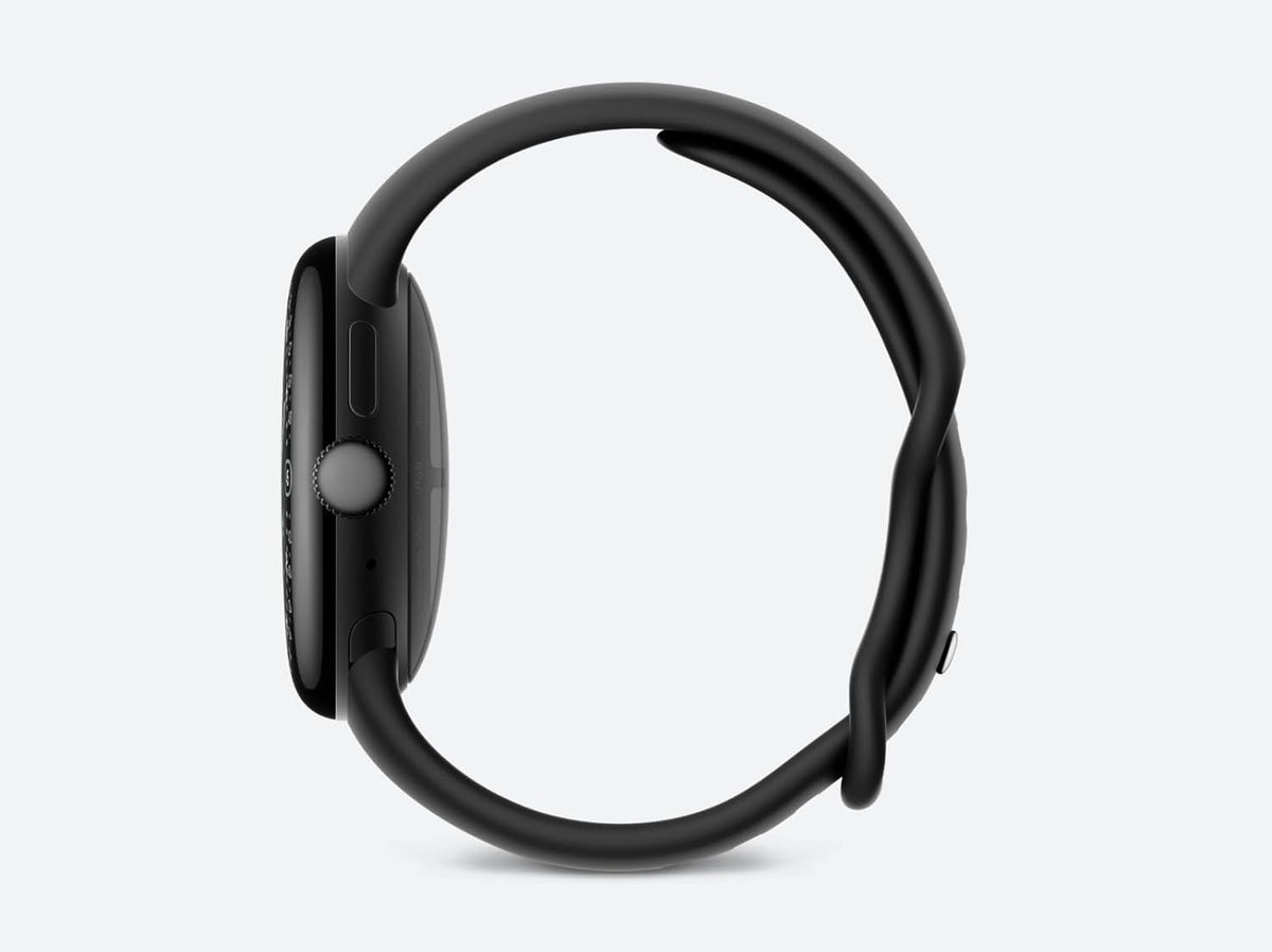 Google Pixel Watch 4 (41 mm) - Android-smartwatch met koepelvormig display, uitgebreide gezondheids- en fitnesstracking en hulp van Gemini - matzwarte aluminium behuizing - Obsidian Active Band