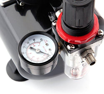 Airbrush Starterset – Airbrush Compressor – Airbrush Pistool – Airbrush Set – Airbrush Kit – Olievrije Compressor – Dubbele Actie Pistool
