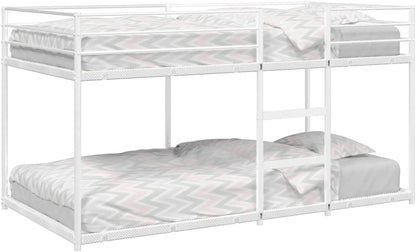 vidaXL Stapelbed zonder matras 90x190 cm staal wit, bedframe, bedbodem, slaapkamermeubilair, hoogslaper, stapelbedframe, laag stapelbedframe