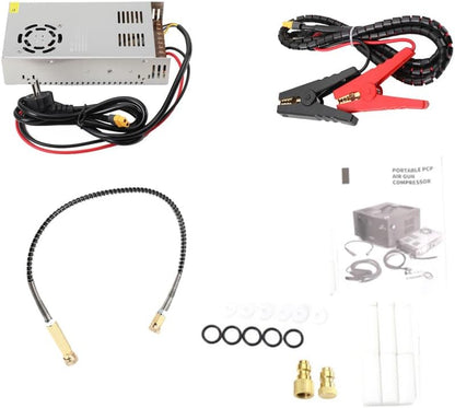 PCP Hogedrukluchtcompressor – Draagbare Compressor – Luchtpomp – Airsoft Compressor – Paintball Compressor – Compact & Krachtig – Max. 30 MPa Druk