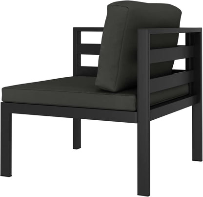 Tidyard Pallet Corner Sofa Aluminium Anthracite with Cushion 70 x 70 x 64.5 cm Garden Bench Aluminium Sofa Pallets Modular Garden Bench Aluminium Garden Bench - QUORE