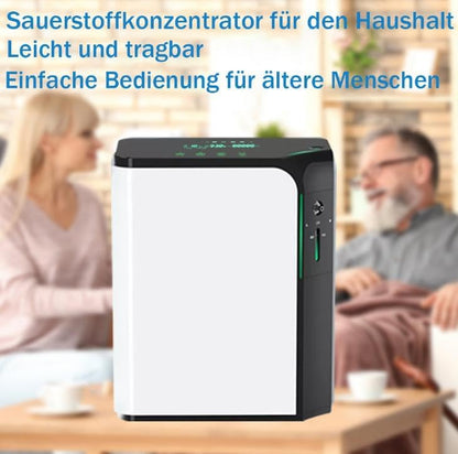 zuurstofconcentrator 1-7L/min verstelbare draagbare zuurstofgenerator zuurstofmachine 93% hoge zuiverheid voor thuis voor ouderen of zwangere vrouwen