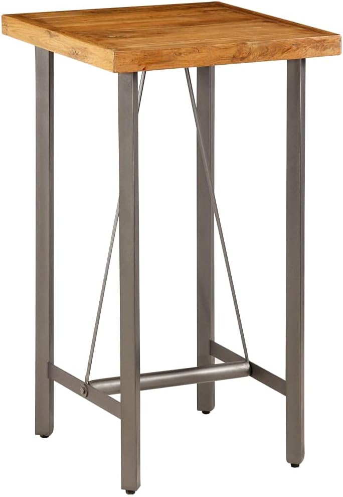 vidaXL Teak Bar Table Solid Recycled Bar Tables Table Bar Table - QUORE