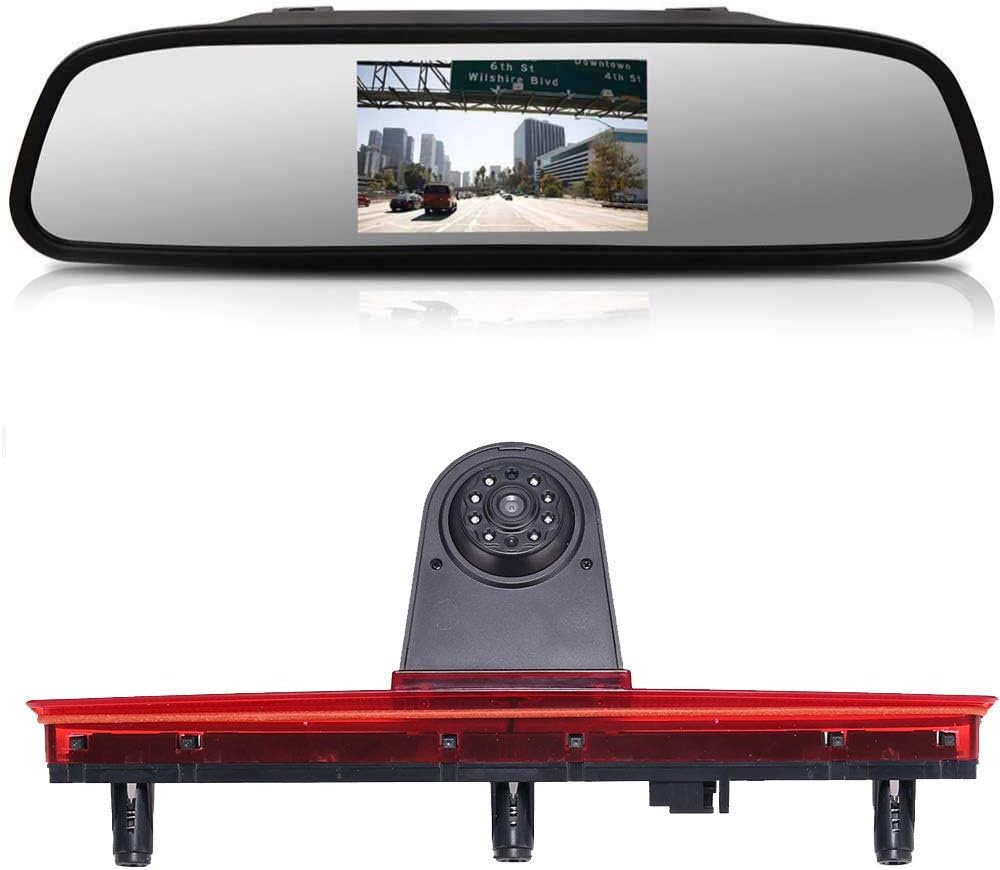 Achteruitrijcamera voor VW T5., Model 3 = camera + 4,3" screen