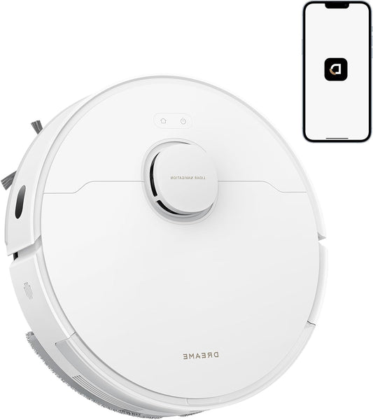 Robotstofzuiger – Robotstofzuiger met dweilfunctie – Robotstofzuiger voor dierenhaar – Stofzuigrobot – Dweilrobot – 13.000 Pa Zuigkracht – LDS Navigatie – Wit – 5200 mAh Accuduur - QUORE