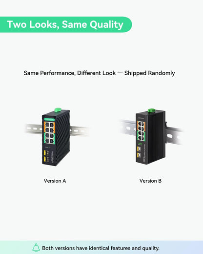 LINOVISION Industriële 8-poorts volledige Gigabit POE-switch met 4 BT 90W PoE-poorten, totaal POE-budget 120W, POE-waakhond, DIN-rail POE-switch voor PTZ-camera/POE-verlichting/ POE-monitor