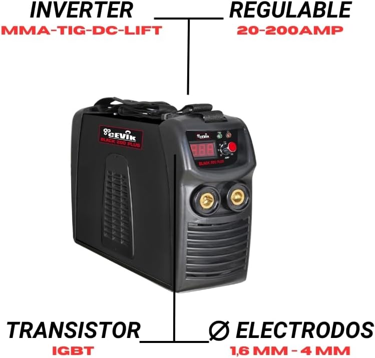 Inverter-lasapparaat, zwart, 200 Plus + broek