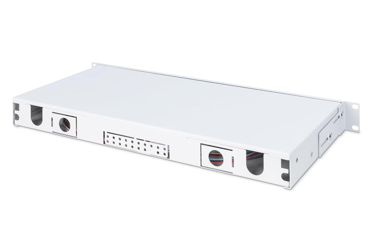 DIGITUS glasvezel lasdoos 24 koppelingen - LC - OS2-1U 19-inch - Single-Mode duplex - met lasdoos - rack-montage