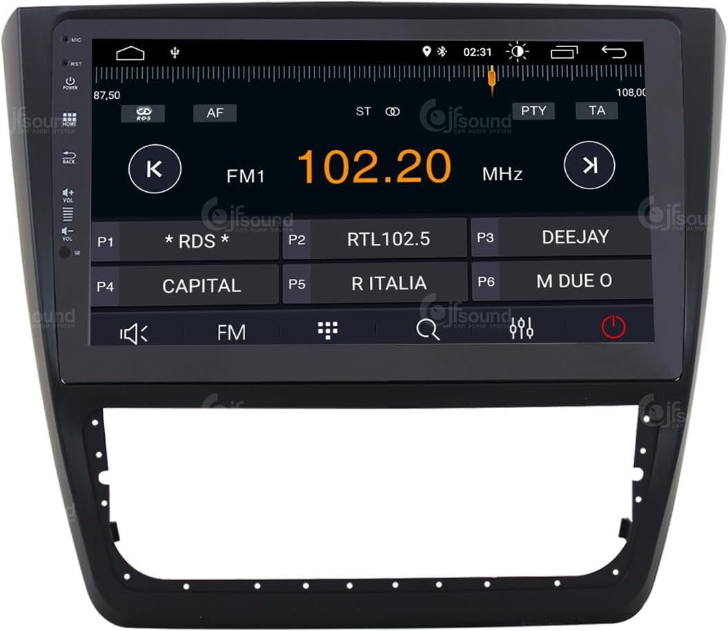 Autoradio – Auto Radio – Multimedia Radio – Inbouwradio – 1-DIN Autoradio – 10 Inch Touchscreen – Android GPS – Bluetooth & WiFi