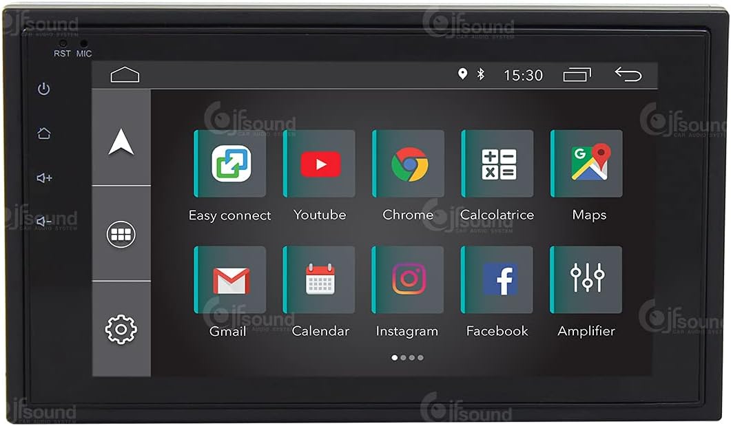 Universeel autoradio 2DIN Slim Android GPS Bluetooth WiFi Dab USB Full HD Touchscreen Display 6.2" Easyconnect