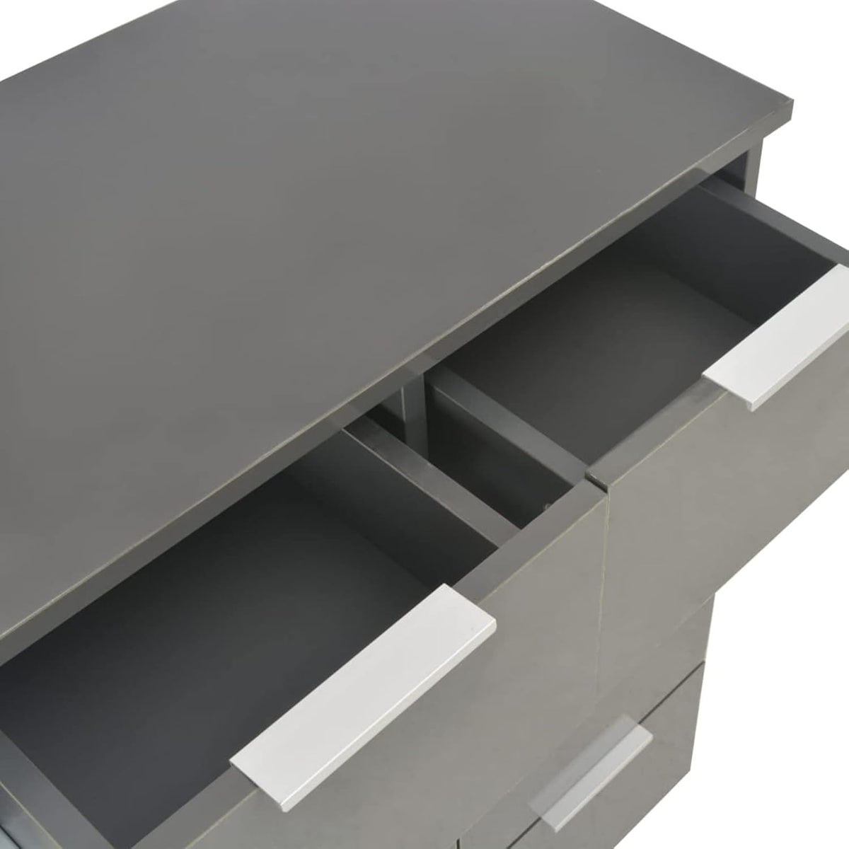 Sideboard Living Room Cabinets Living Room Angled Storage Cabinet Sideboard High Gloss Grey 60x35x80cm Wood Material - QUORE