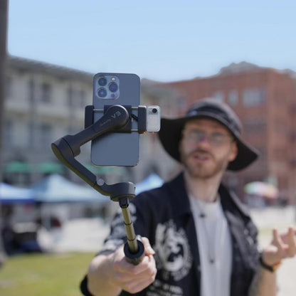 Hohem iSteady V3 draagbare telefoonstabilisator met AI-tracker, afneembare afstandsbediening, verlengstang/statief, 3-assige stabilisatie, 3-kleuren vullicht