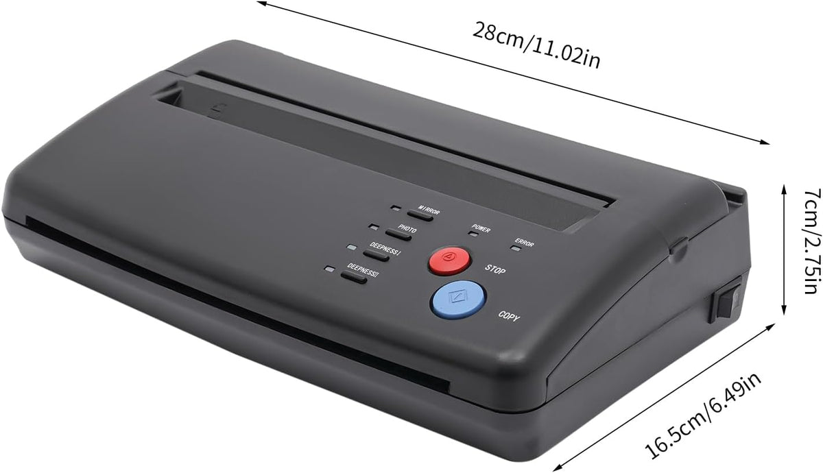 Tattoo Transfer Machine – Tattoo Thermal Printer – Tattoo Copier – Tattoo Transfer Printer – Tattoo Overzetmachine – Compact & Draagbaar – Hoogwaardige Scherpe Printkwaliteit 210 mm A4
