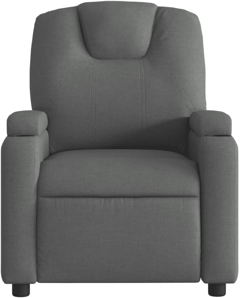 Armchair, Reclining Chair, Sleeping Chair, Electric Chair with Adjustable Backrest, Dark Grey Fabric
