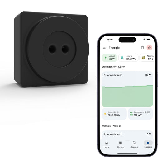 everHome EcoTracker IR - elektriciteitsmeter EHZ uitlezen - leeskop smartmeter - incl. app