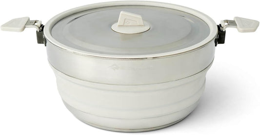 SEA TO SUMMIT - Detour Pot 5L - Opvulbare Campingpot - 2 tot 4 Personen - Afneembare Klikveilige Klauw - Gas & Inductie - Campingkookgerei van BPA-vrij Roestvrij staal & Siliconen - 1131 g