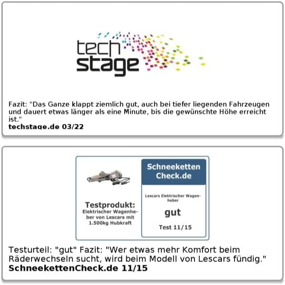 Elektrische krik – Autokrik – Schaarkrik – 12 V Krik – Wielkrik – 750 kg Hefvermogen – 11–34 cm Hefhoogte