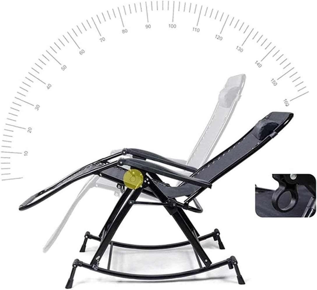 Folding Chair Folding Recliner Padded Zero Gravity Chairs Chair Adjustable Patio Lounge Recliner Chair Recliner Chair Recliner (Color : Grey, Size : One Size)