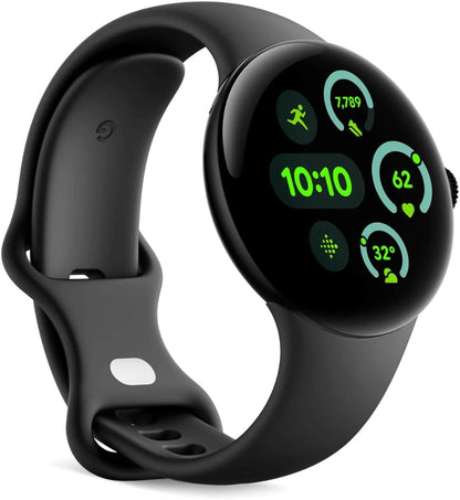 Google Pixel Watch 3 (41 mm) – Android-smartwatch met hartslagmeting, geavanceerd hardlopen vanaf Fitbit, fitness-inzichten, 24-uurs batterij – matzwarte aluminium behuizing – obsidiaanband – wifi