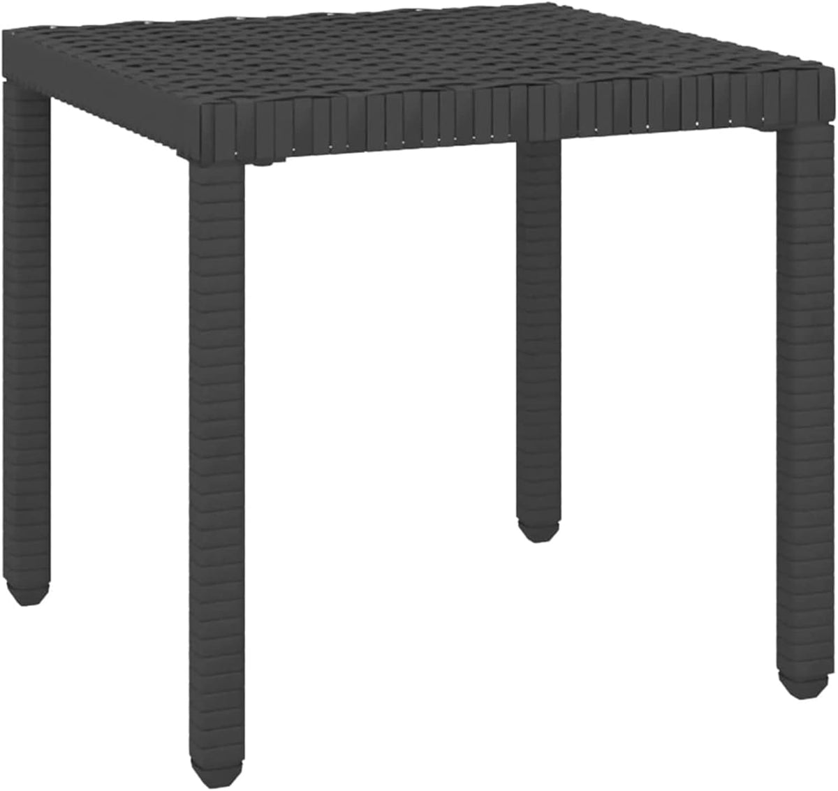 Sun loungers with table, 2 pieces, outdoor garden chairs, sun lounger for patio, beach chair, hammocks and sun loungers for garden, poly rattan, black - QUORE