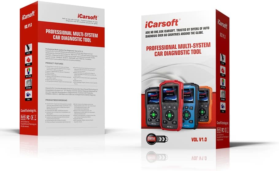 iCarsoft i906 multisysteem scanner voor Volvo/Saab OBD diagnose