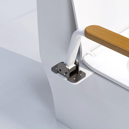 Opvouwbaar Toiletheup Veiligheidsframe，Verstelbaar Stabloos Stuur voor Senioren - Makkelijk te Monteren & Vaste Constructie (Hout)