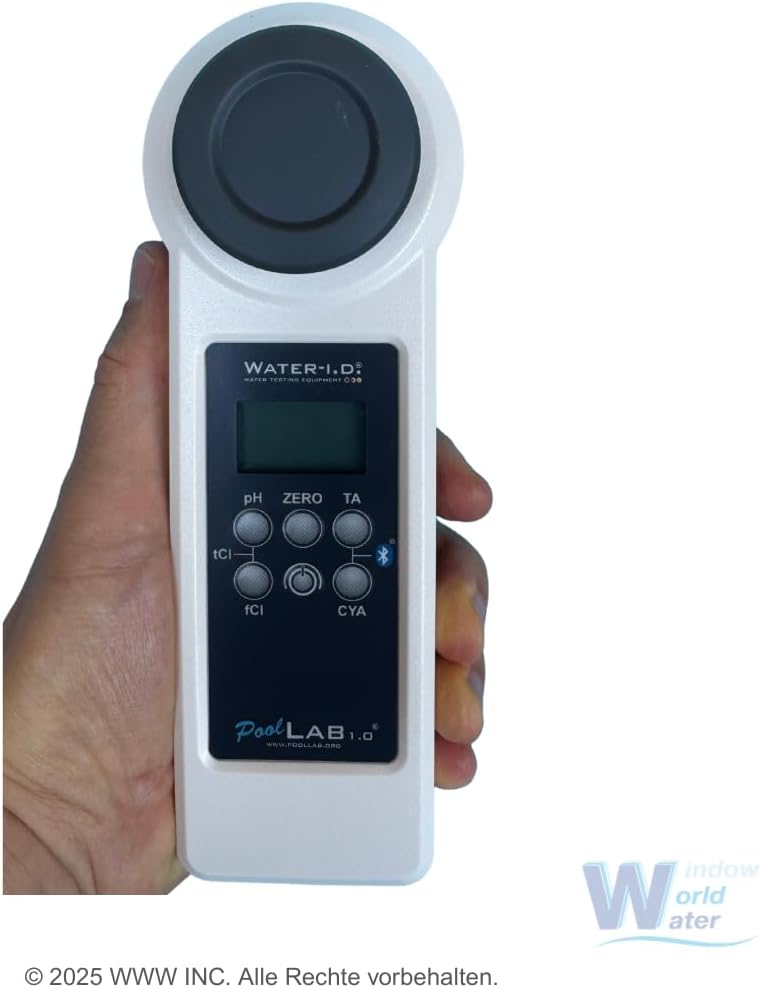 Elektronische Watertester – Zwembadtester – Spa Tester – Watertestapparaat – Watermeter – Meet 15 Waterparameters – Bluetooth Met App