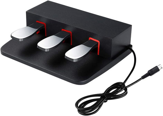 3-Pedaalsunit Voor Digitale Piano Zwart – Pedaalset – Pedaalunit – Sustainpedaal – Pianopedaal – Half-Damper Functie – 1,45 M Kabel