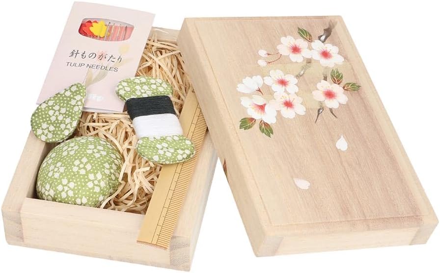 Tulip Sakura wooden sewing box 7.8 x 12.2 cm single piece