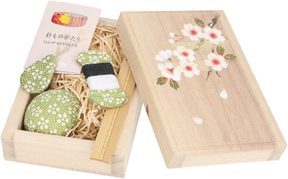 Tulip Sakura wooden sewing box 7.8 x 12.2 cm single piece