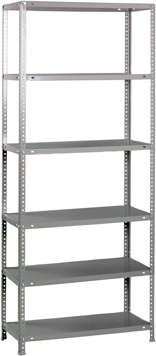 Simon Rack Stellingkast Metaal, 2000x1000x400 mm, Buigpunt 100, 6 Verstelbare Niveaus, Metalen Planken, Robuust Opslagrek voor Garage, Kelder en Werkplaats, Grijs – Simon Classic