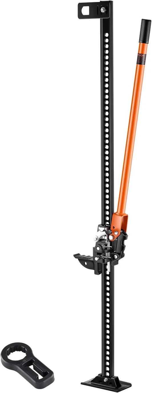 VEVOR Farm Jack, 152,5 cm Utility High Lift Boerderij Jack, 3,18 Ton Capaciteit Ratcheting Off Road Utility Jacks, Heavy Duty Hefkrikken met 130,1-1380 mm hefbereik voor tractor, vrachtwagen, SUV