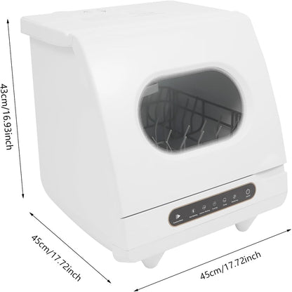 800 W mini-vaatwasser, tafelvaatwasser met Touch Control, enkele vaatwasser voor woningen, camping en campers, 5 l, 45 x 45 x 38 cm
